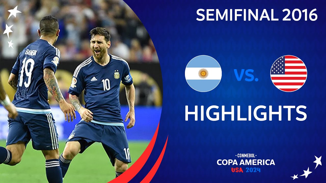 USA 0 x 4 Argentina ○ 2016 Copa América Semifinal Extended Goals &  Highlights HD 