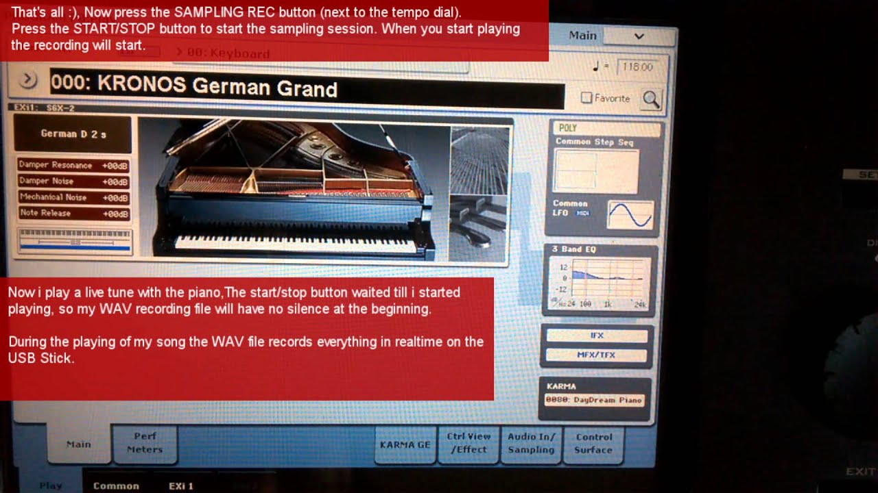 Kronos Tips & Tricks: 01 Recording your song performance directly on an USB stick as WAV file