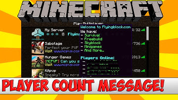 Minecraft Bukkit Plugin - Player Count Message - Tutorial