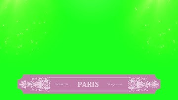 PARIS TITLE LOWERTHIRD HD GREEN SCREEN