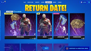 Kratos Return Date in Fortnite Item Shop!