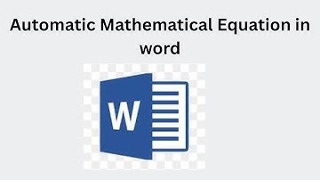 How to Insert Equations, Fractions, Matrices, and Regression Formulas in Microsoft Word
