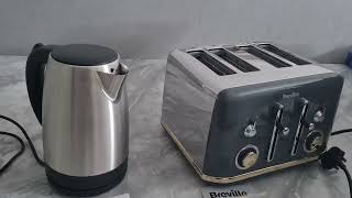 Logik Kettle L17 JBS17 Stainless Steel Cordless & Breville Mostra Collection 4 Slice Toaster Review