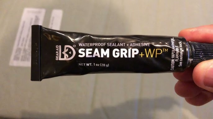  GEAR AID Seam Grip FC Fast Cure Sealant for Nylon and Polyester  Tents, Tarps, Awnings, Clear, 2 oz & Gear Aid Seam Grip WP Waterproof  Sealant and Adhesive for Tents and