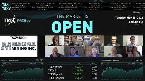 Magna Mining Virtually Opens The Market, May 18, 2021
