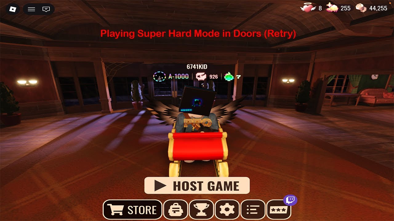 Playing Super Hard Mode in Doors (Retry)