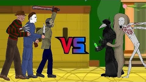 Jason, Micheal, Freddy Vs SCP-049, SCP-173, SCP-096 | Drawing Cartoons 2 Animation