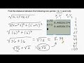 Distance Formula Quiz