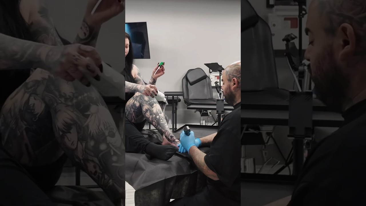 PLS I just need the entire bactine bottle ok @mrpinksxx😂 #tattooshorts #summeronshorts #animetattoo