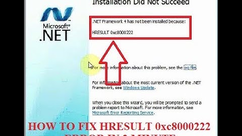 How to fix HRESULT 0xc8000222 error in 2 minute