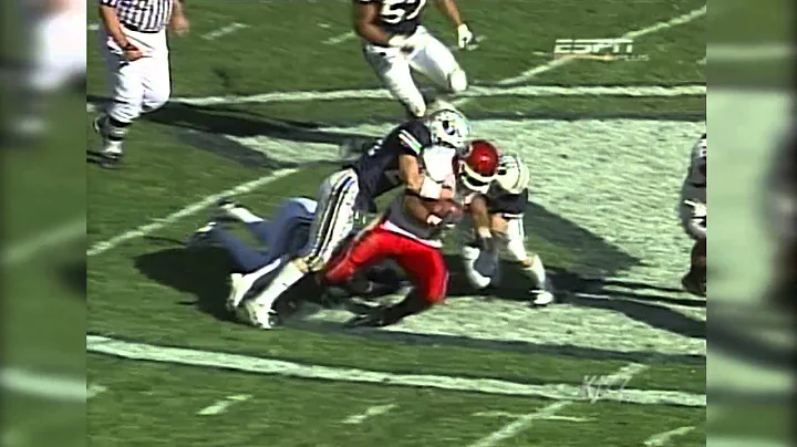 Ganther runs over Gilbert in 2005 BYU Utah game