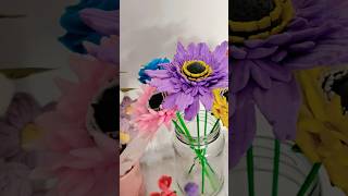Purple colour flower DIY| Air dry clay craft #shortsfeed #artandcraft