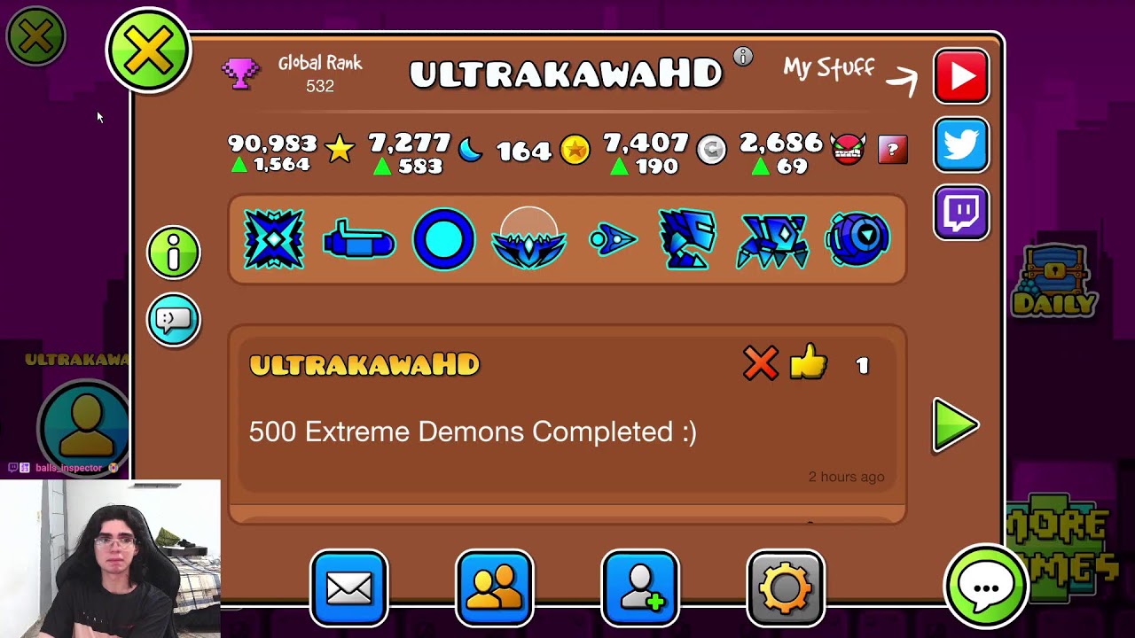 Getting to 500 Extreme demons today?