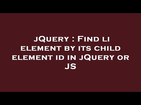 jQuery : Find