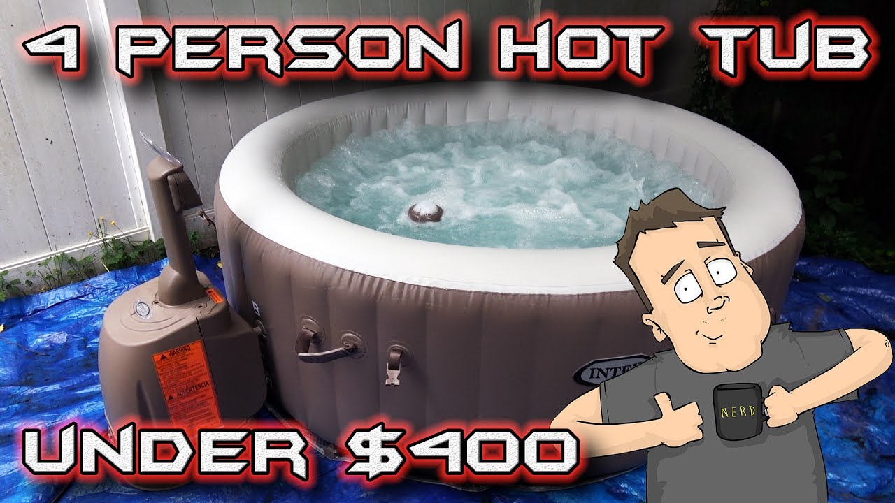 Cheap Portable 4 Person Hot Tub Under 400 Setup Review Much More