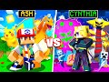 Ash ketchum vs cynthia in minecraft pixelmon