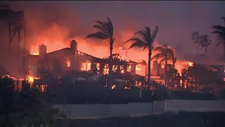 San Diego-area firefighters help battle Coastal Fire in Orange County as flames burn homes