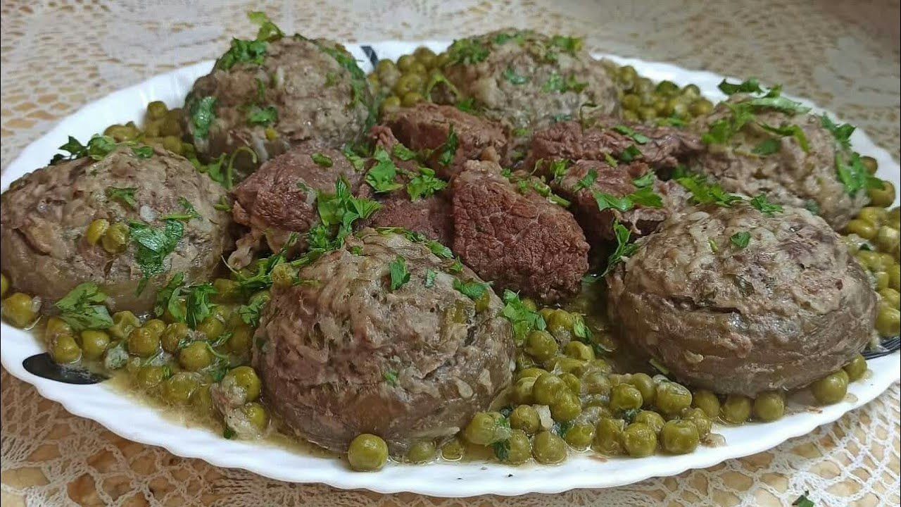 دولمة قرنون بالجلبانة واللحم وصفة تقليدية عاصمية في القمة