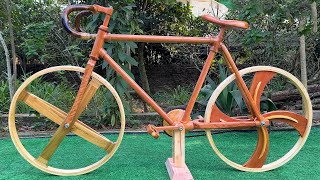 Making a Classic 1970 Wooden Bicycle //Detailed Process of Skillful and Meticulous Craftsmen