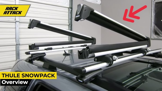 THULE Skiclick 7291 portasci singolo (un paio di sci da FONDO), montaggio  su barre portatutto + supporti garage