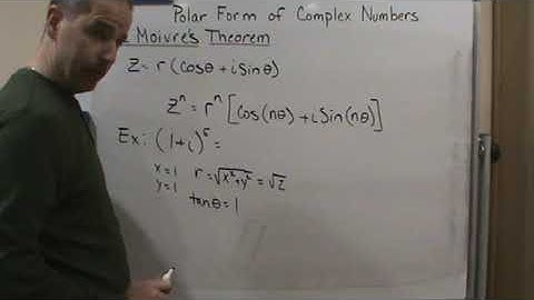 Pre Calc2   Polar Form of Complex Numbers   De Moivre