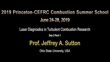 Laser Diagnostics in Turbulent Combustion Research, Sutton, Day 2, Part 1