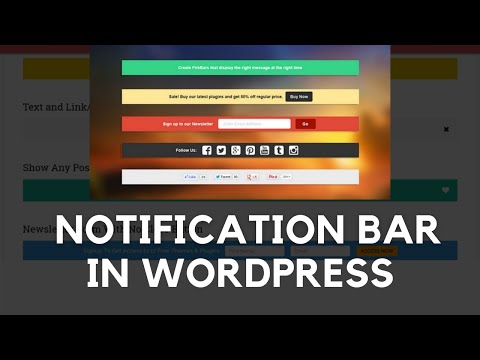 How to add Notification Bar or Welcome Bar in WordPress
