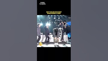When taehyung leg was injured but still he performed ✨"#shorts#bts