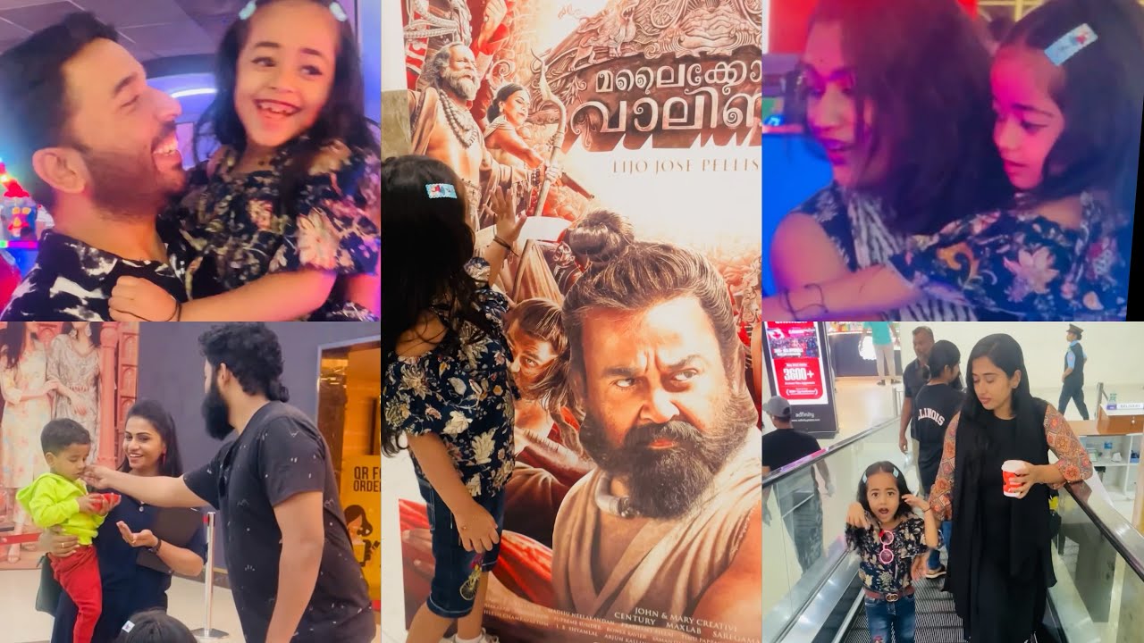 A Movie  night in lulumall with malutty 🥰🥰🥰