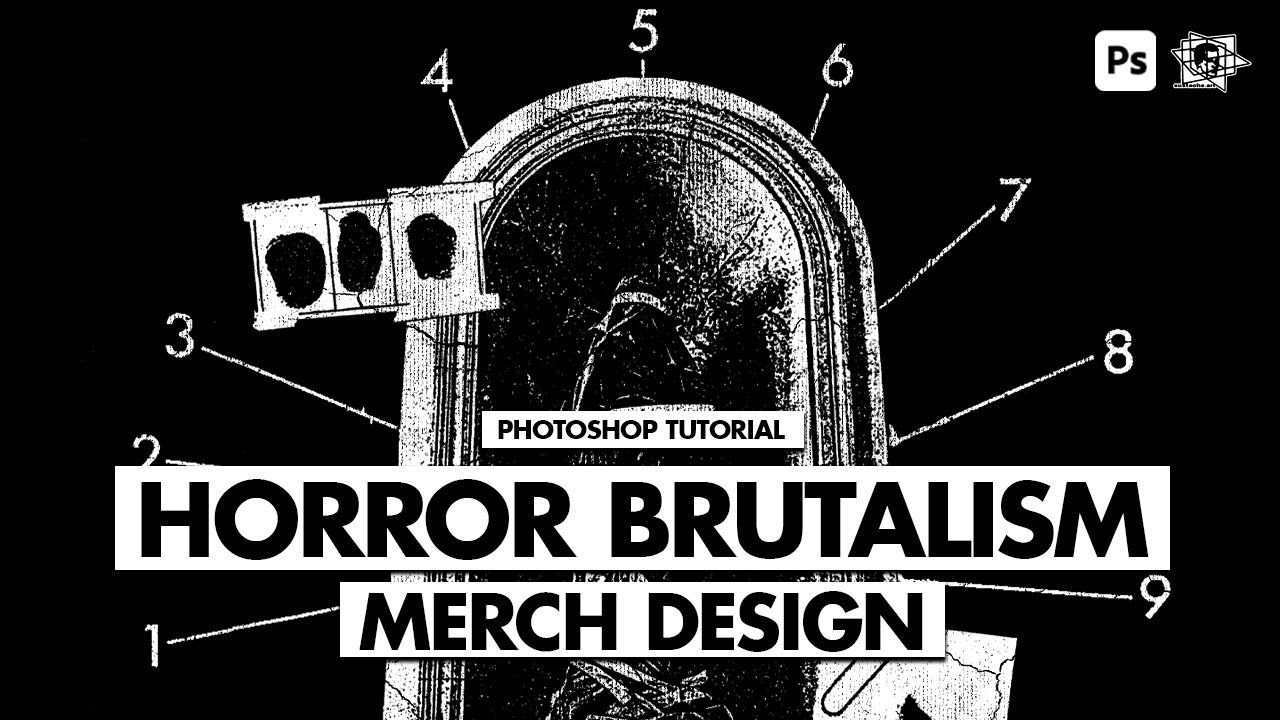 Creating a HORROR BRUTALISM shirt design