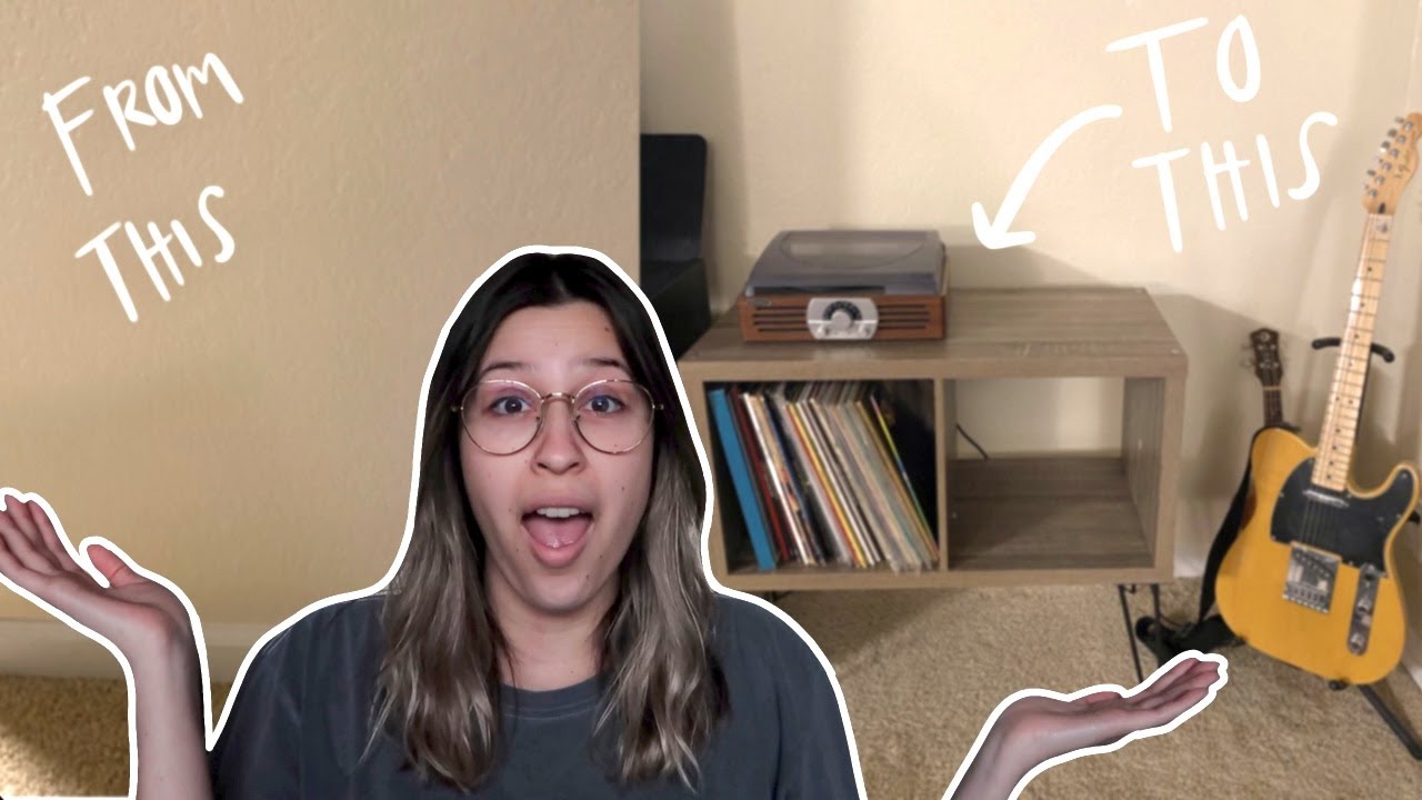 diy record player stand - YouTube
