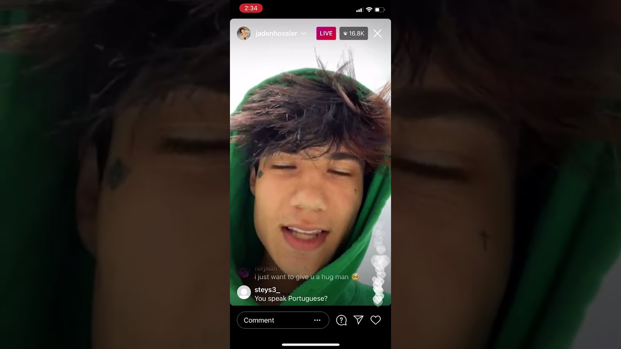 Jaden Hossler Instagram live stream  | 4/11/2021