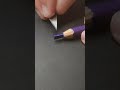 Turning a Purple Pencil into the Number 4. ASMR style Pencil Carving