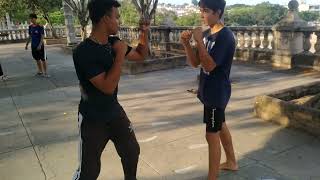 Sanda combinaciones básicas clases Academy Of Sanda Wushu MMA Shifu Remmy Flor Kung Fu Shaolin