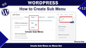 How to Create Sub Menu in WordPress | Create Dropdown Sub Menu in WordPress | #wordpress | #wp12