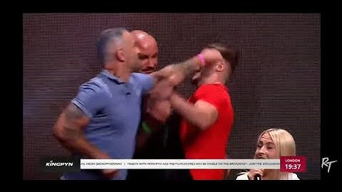 SIMPLE SIMON AND ED MATTHEWS FIGHT AT THE PRESS CONFERENCE
