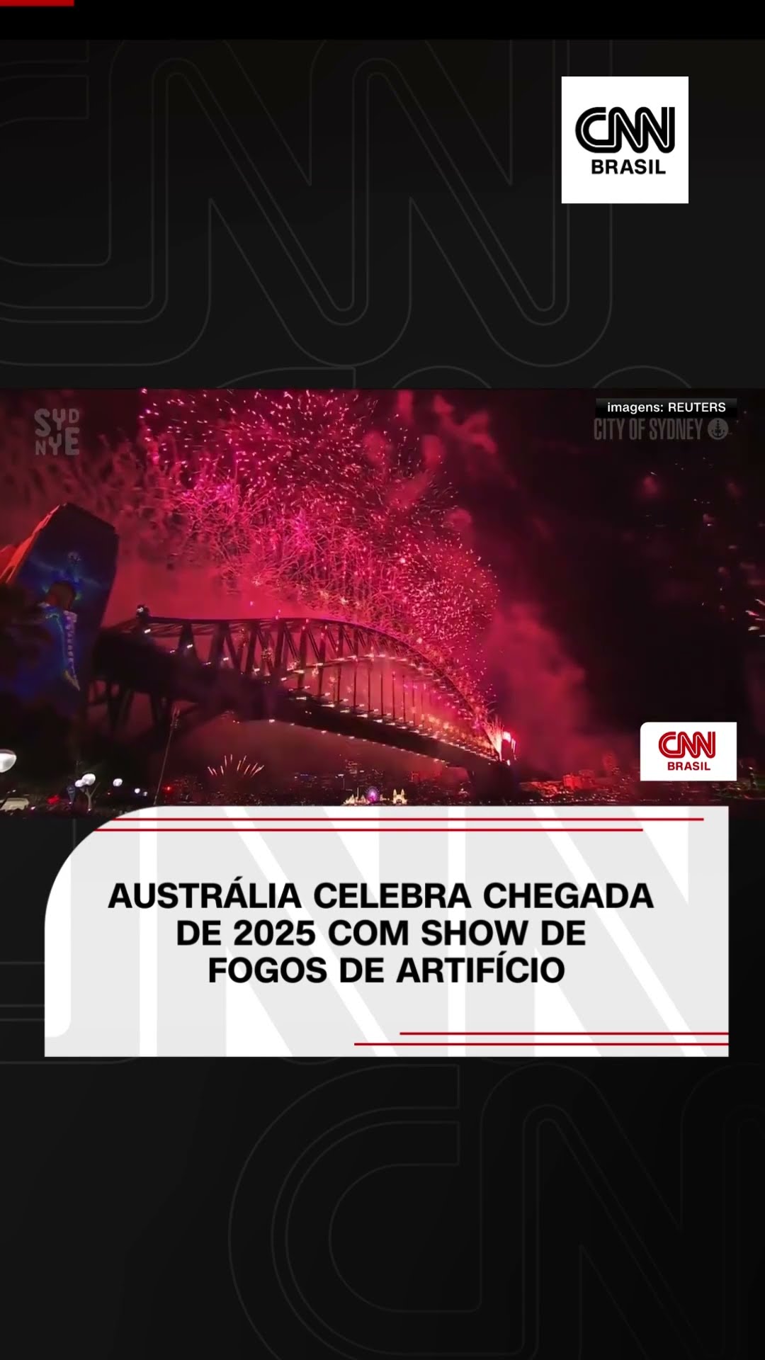 Austrália celebra chegada de 2025 com show de fogos de artifício | CNN Brasil #shorts