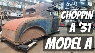 1931 Model A 5 Window Get's A Little Off The Top  DD Speed Hack N Slash