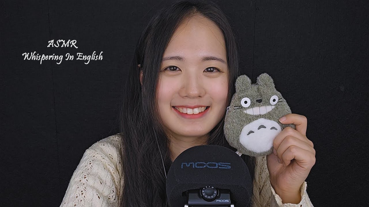 ASMR My First English Whispering | Touching Soft Stuffs