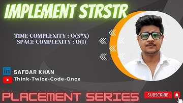 ImplementStrStr|String|Java|GFG|Leetcode|PlacementPreparationSeries|FullExplanationWithCode|Safdar|