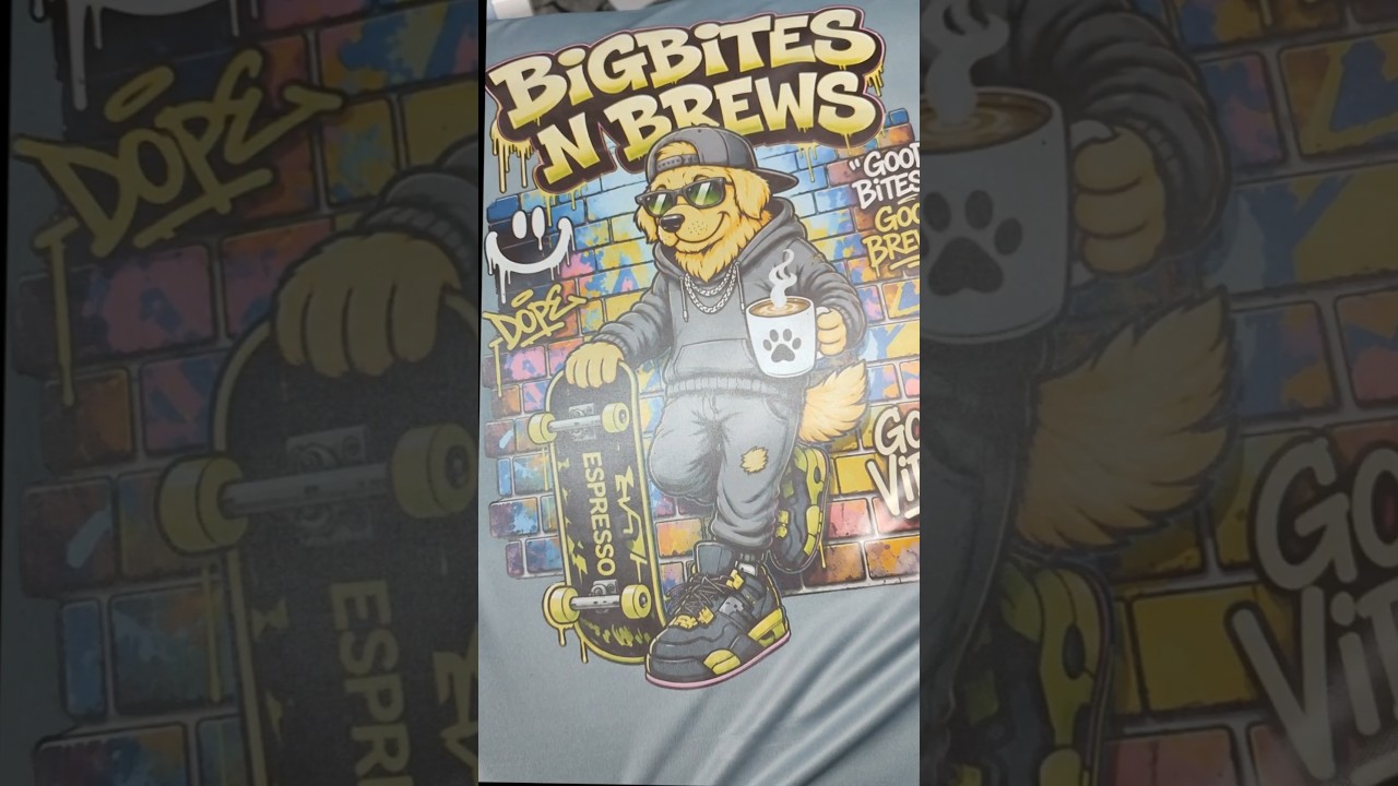FIRST EVER BigBites 'N Brews merch drop #sublimation #tshirt #diy #tutorial