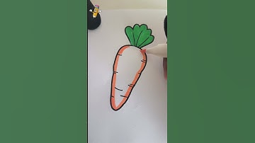 Tô Màu Củ Cà Rốt | How to Color Carrot #short #tomau #betomau #coloring #drawing #3