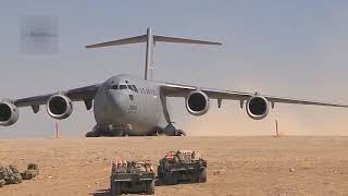 MIGHTY C 17 Globemaster III Landing Takeoff On A Dirt Airfield   YouTube