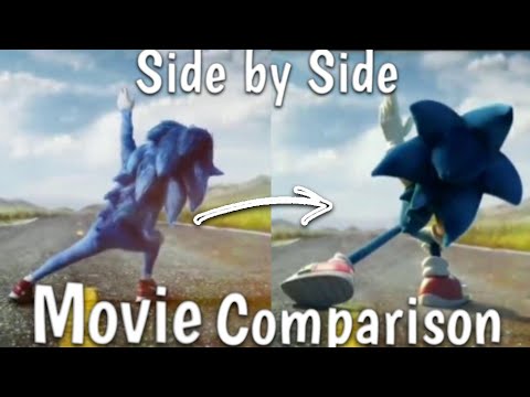 Sonic The Hedgehog Trailer Side By Side Comparison