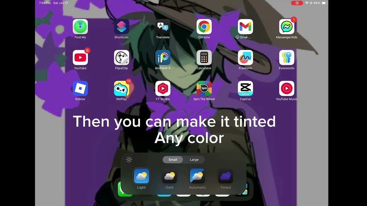 How to make ur apps tinted :3