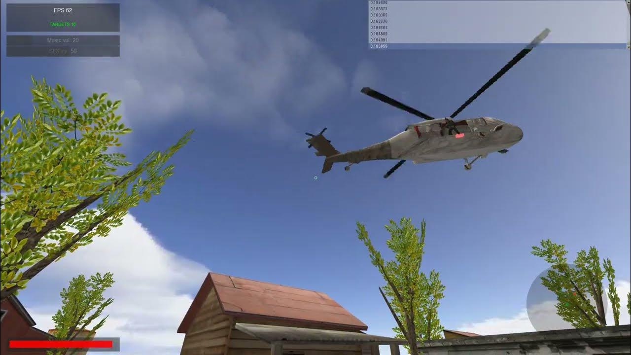 Simple Enemy Helicopter test for my 3rd person shooter game - YouTube