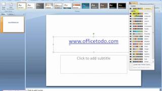 How to change the hyperlink text color | Powerpoint 2007