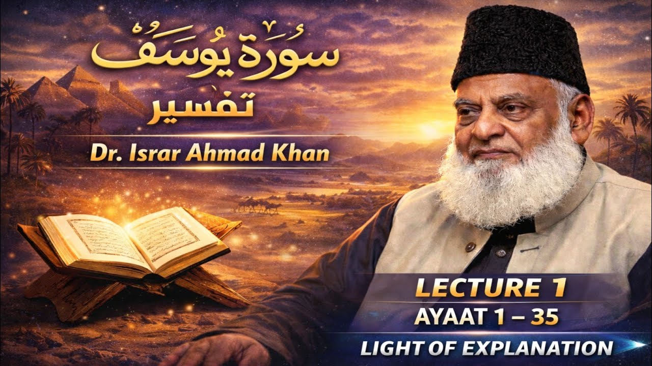 12 Surah Yusuf Ayat 1–35 Tafseer e Quran in Urdu by Dr Israr Ahmad| Story of Prophet Yusuf (AS) 