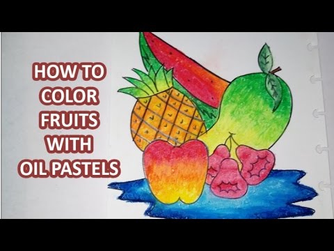 Tutorial Menggambar dan Mewarnai Buah Menggunakan Crayon 