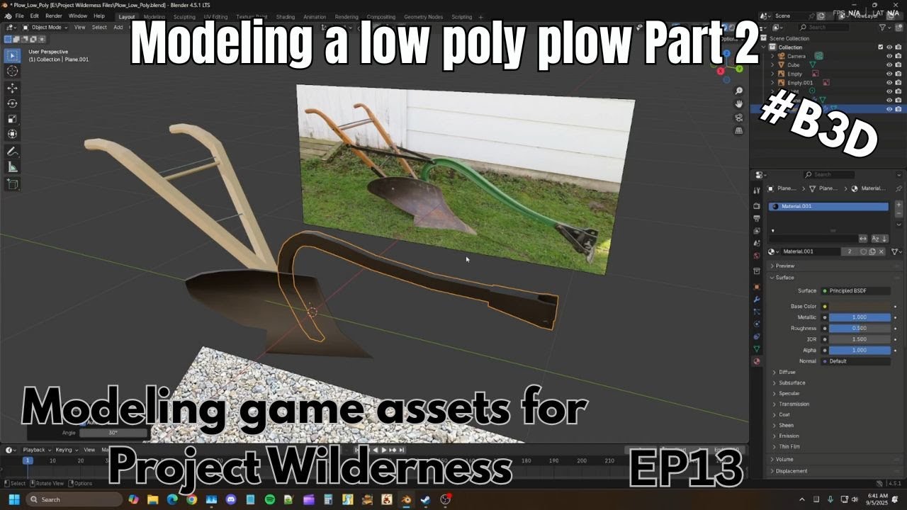 Modeling a Low Poly Plow game asset Part 2 | Raptor X | Making My Game assets 013